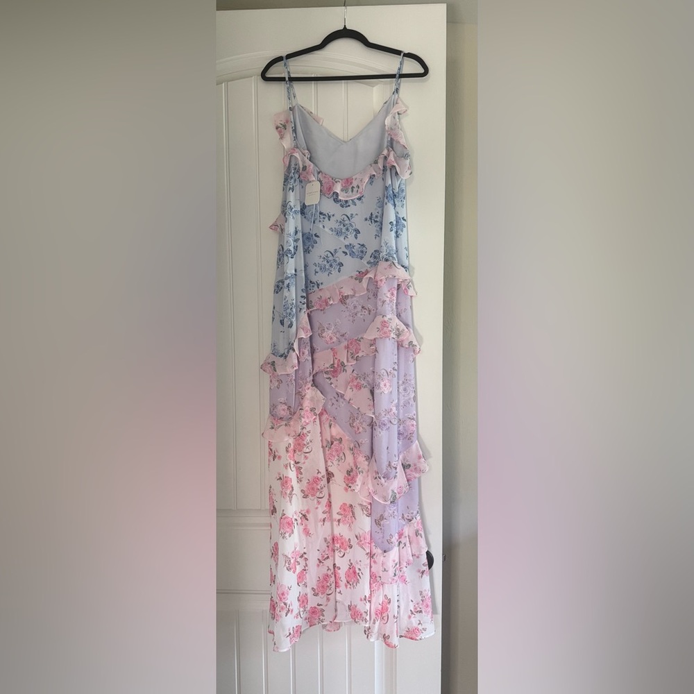 Altar’d State Mirelda Floral Ruffle Maxi Dress